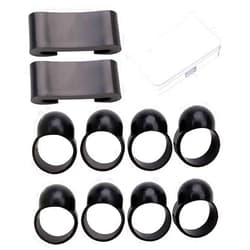MILISTEN 10Pcs Steel Tongue Drum Finger Sleeves Silicone Drum Finger Pick Knocking Playing Finger Cover Drumstick Holder Storage Box for Percussion Instrument Handpan