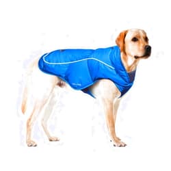 Tuff Pupper Insulated Winter Dog Coat | Waterproof Against Snow & Rain | Premium Padded Cold Weather Jacket | Reflective for Safety | Zipper Opening for Harness | Adjustable Sizing (Blue/L)