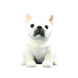 ZCPACE French Bulldog Stuffed Animal - 9.1'' Realistic White Dog Plush, Cute Soft Stuffed Sitting Puppy Plushie Pillow Doll