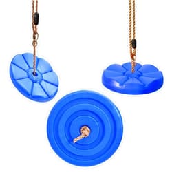 IFOYO Tree Rope Swing Disc, Rope Swing Round Kids Swing Seat Strong Disc Swing for Outdoor Backyard Playground Holds 220lbs/100kg for 3-10 Years Kids Children, Blue