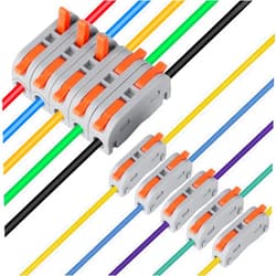 XHF2018 XHF 31PCS Conductor Compact Connectors Lever Wire Nuts, Electrical Connectors Wire Terminals for Any Circuit Inline Splices 28-12 AWG SPL-1