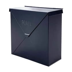 NACH Mailboxes for Outside Wall Mount, 10 x 10 x 4 inch Black Mailbox, Waterproof Mailboxes for Outside - Chicago Style Mail Box