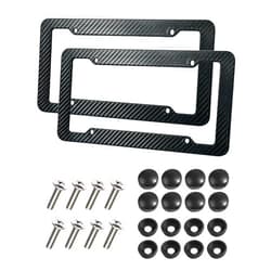 SCUARI 2PCS License Plate Frames,License Plate Cover,Car Accessories Carbon Fiber License Plate Frame,Licence Plate Frame Holder with Fasteners and Screws,Fit for Most America License Plate