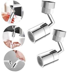 Flydancing 2Pcs Universal Splash Filter Faucet for Kitchen Bathroom, 720° Faucet Aerator, Water Saving Anti-Splash Leak Proof Faucet Aerator, Big Angle Large Flow Sink Sprayer Attachment(22-24 mm)