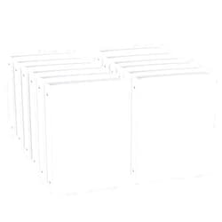CIXILDTS 1-inch Round Ring Binder, Standard 3 Ring Binder Fit Letter Size Paper, Presentation View Binders, White,12-Pack