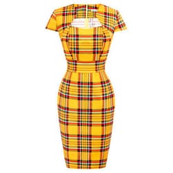 Grace Karin Womens 50s 60s Vintage Pencil Dress Bodycon Cap Sleeve Dress