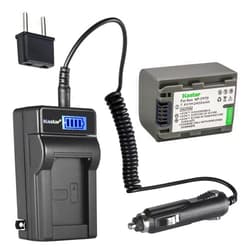Kastar 1-Pack NP-FP70 / NP-FP71 Battery and LCD AC Charger Compatible with Sony DCR-DVD404, DCR-DVD405, DCR-DVD505, DCR-DVD602, DCR-DVD605, DCR-DVD653, DCR-DVD703, DCR-DVD705, DCR-DVD755, DCR-DVD803
