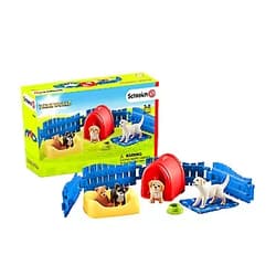 Schleich Farm World Puppy Pen 13-piece Educational Playset for Kids Ages 3-8
