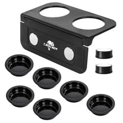 CAVACHEW Magnetic Gecko Feeding Ledge, ABS Foldable Reptile Feeder Ledge with 6pcs Plastics Cups, 2 in 1 Reptile Food Water Dish, Terrarium Bowl for Chameleon Iguana, Strong Magnets, Easy to Clean