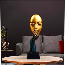 ZHUZE Quality Resin Tabletop Art Ornaments, Exquisite Handicraft Modern Simple Style Art Sculpture, Display Ornaments for Living Room, Bedroom, Office Desktop, Cabinets, Home Decor (A1)