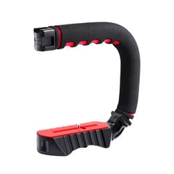 ULANZI U-Grip Pro Handheld Video Rig Steadicam with Triple Cold Shoe, Stabilizing Handle Grip Compatible for iPhone 13 12 Pro Max Xs 8 7 plus GoPro 10 9 8 Canon Nikon Sony DSLR Cameras