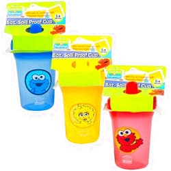 Sesame Street Sesame Beginnings 8oz. Spill Proof Cups - Big Bird, Cookie Monster and Elmo (3-Pack), Multicolored