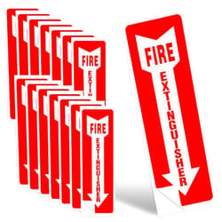 PEASUG Fire Extinguisher Signs, 15 Pack 4x12 Inch Fire Extinguisher Signs for Home Business, Strong Self Adhesive Safety Sticker Signs, UV Protected, Weather, Indoor & Outdoor