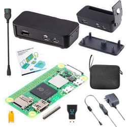 Vilros Raspberry Pi Zero 2 W Basic Starter Kit with Muti Purpose Case -Incudes Pi Zero 2 W Board, Multi Use Case, Power Supply, HDMI-USB Adapters and More (Black)
