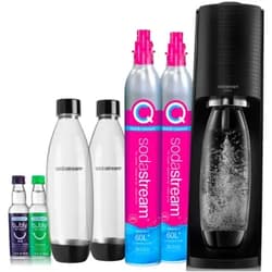 SodaStream Terra Sparkling Water Maker Bundle (Black), with CO2, DWS Bottles, and Bubly Drops Flavors Bundle Black