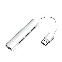 Per Newly USB to Dual HDMI Adapter 4 in 1 USB Docking Station, Aluminum Alloy Universal HDMI Splitter Extended Display, Triple Display USB C Docking Station Dual Monitor Fabulous Silver