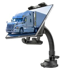 Bracketron TekGrip Tablet Holder for Truck Windshield & Dashboard - 360° Adjustable Tablet Car Mount with Gooseneck - Compatible with iPads, Tablets, GPS up to 13” Black
