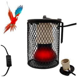 Tiyano 50W Ceramic Heat Emitter Reptile Heat Lamp Bulb for Amphibian Pet & Incubating Chicken No Light Emitting Brooder Coop Heater, Black