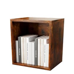 FUSUNBAO Magic DIY Cube Storage Organizer Stackable Cubes for Home Books Clothes Toy-Modular Cubby Storage System-Office Cubical-Bookcase Closet (Antique Brown, General Cube)