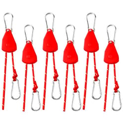 KOVKCOVB Longer 15ft Ratchet Strap Rope Tie Down Rope Rollers 6 Pack Paracord Tarps Tie Downs Small Cam Jam Retractable Paracord Ropes Tightener for Tent Canopy Use 1/8 inch