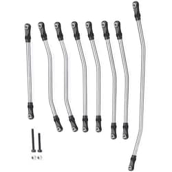 RCLIOLN 1 Set/8pcs Stainless Steel RC Linkage Link Rod Ends Upgrade for Axial Wraith 90048/90053 1/10th RC Crawler Car