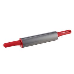 KitchenAid Gourmet Rolling Pin, One Size, Steel, Red, 2.5 x 2.5 x 22 inches