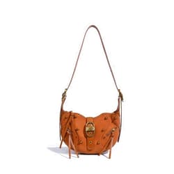 EkeNoz Suede Handy Cow Horn Bag Willow Studded Biker Bag Ladies Crossbody Bag Shoulder Bag Handbag