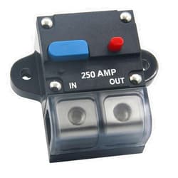 ZOOKOTO 12-24 Volt DC 250A Circuit Breaker, 0 or 4 Gauge Trolling Motor Auto Car Marine Boat Bike Stereo Audio Inline Fuse Holders Fuse Inverter 250A
