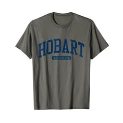 Jim Shorts - Hobart Washington T-shirts & Tees Hobart Washington WA College University Style Blue T-Shirt