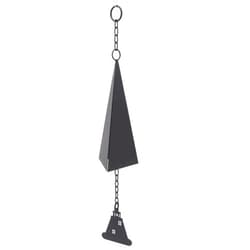 QANYEGN North Country Wind Chimes, Iron Triangle Wind Bell Chimes, Black Painted Wind Chimes with Lighthouse, for Indoor and Outdoor Garden Decorations