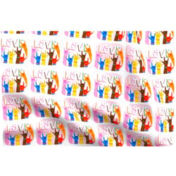 Spoonflower Fabric - Love Sign Language Hands Abstract Rainbow Hand Heart Printed on Petal Signature Cotton Fabric Fat Quarter - Sewing Quilting Apparel Crafts Decor