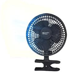 Comfort Zone Portable Clip on Fan, 6 inch Stroller Fan with Fully Adjustable Tilt, Quiet 2 Speed Bedside Fan, Mini Desk Fan, Table Fan, Easily Clip on to Desk, Stroller or Bedroom Nightstand, Black