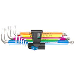 Wera - 05022699001 - L-key set, 3950/9 Hex-Plus Multicolour HF Stainless 1 L-key set, metric, stainless steel, with holding function, 9 pieces