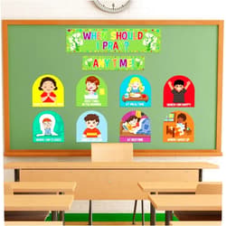 Gisgfim When Should I Pray Cutouts Classroom Bulletin Board Decoration Set Religious Classroom and Sunday School Decor for Party School Classroom Door Christian Welcome Bulletin Board Craft Home Wall