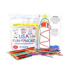 WIKKI STIX USA Fun Paks, Travel Essential for Road Trips, Featuring USA Landmarks and Locations, Made in USA. Pack of 20.