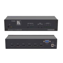 KRAMER DA CONMUTABLE Compact 2X1:4 HDMI (VM-24HC) KRAMER Electronics VM-24HC, HDMI, Black, 6.75 GBIT/S, 600G, 215 x 163 x 44 mm