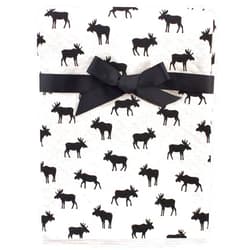 Hudson Baby Unisex Baby Quilted Multi-Purpose Swaddle, Receiving, Stroller Blanket, Moose 1-Pack, One Size