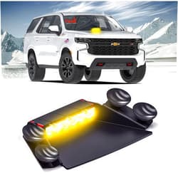 Feniex Industries Feniex Fusion-S 1X Dash LED Light With 12V Accessory Outlet Switch Amber