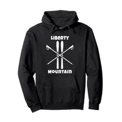 Mamaknows Liberty Mountain Liberty Mountain Pennsylvania Ski Sking Skis Skier Alpine Pullover Hoodie