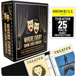 Alvorn Broadway Playbill Binder with sleeves, Playbill Theater Holder & Showbill binder Organizer Album, Playbill Gifts for Women & Men, and Musical Theater Show Lovers, 25 protective sheets