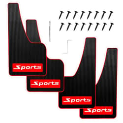 RBOKO 4PCS Car Mud Flaps Rubber Mudguard Soft No Collision Front and Rear Fender Splash Guards Mud Flaps, Universal for Cars SUV, Long