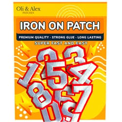 Oli and Alex Iron On Patches 2.1 inch - 10 pcs of Patches Numbers for Clothing - Super Glue - No sew Needed - Embroidery Patch Football Team School University - DIY Number Appliques