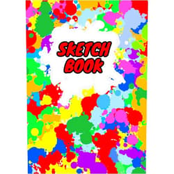 JTART STUDIO Sketchbook: Bright and colourful Sketchbook 120 plain pages, drawing, sketching and doodling.