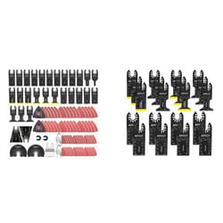 AIFICUT 117 PCS Metal Wood Oscillating Tool Blade, Titanium Oscillating Saw Blades with Sandpaper, Quick Release Multi Tool Blades Kits for Dewalt Ryobi Milwaukee Rockwell Fein Makita