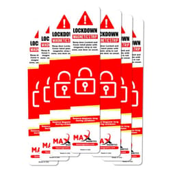 Max magnetics 10 Pack Max magnetics White Lockdown Magnetic Strips for Door Frames - High-Density Magnet Security Devices for School & Office - Strong Adhesion & PVC Top Layer, Smooth Opening & Closing
