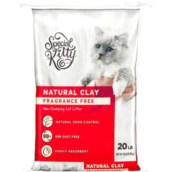 Generic Special Kitty Unscented Non-Clumping Natural Clay Litter for Cats, 20 lbs Bag, Fragrance-Free, Highly Absorbent, Odor Control, Suitable for Multiple Cats and All Life Stages, Pet Supplies