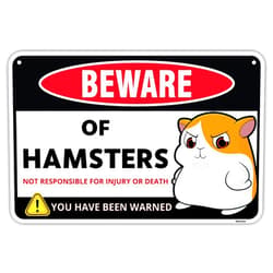 Venicor Hamster Sign Decor - 8 x 12 Inches - Aluminum - Hamster Cage Accessories - Hamster Gifts Things Toys Clothes Stickers Stuff