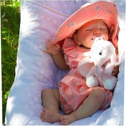 BABESIDE Lifelike Reborn Baby Dolls - 20-Inch Soft Full Vinyl Body Realistic-Newborn Sleeping Baby Girl Doll with Toy Accessories Gift Set for Kids Age 3+ & Collection