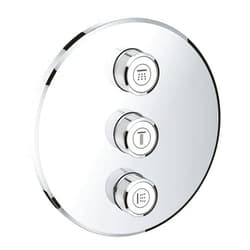Grohe 29122000 Grohtherm Smartcontrol Triple Volume Control Trim in Starlight Chrome