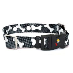 Extreme Dog Fence Replacement Containment and Training Collar Strap for Most Underground Electric Dog Fence Brands - Black Bones (Medium: 13